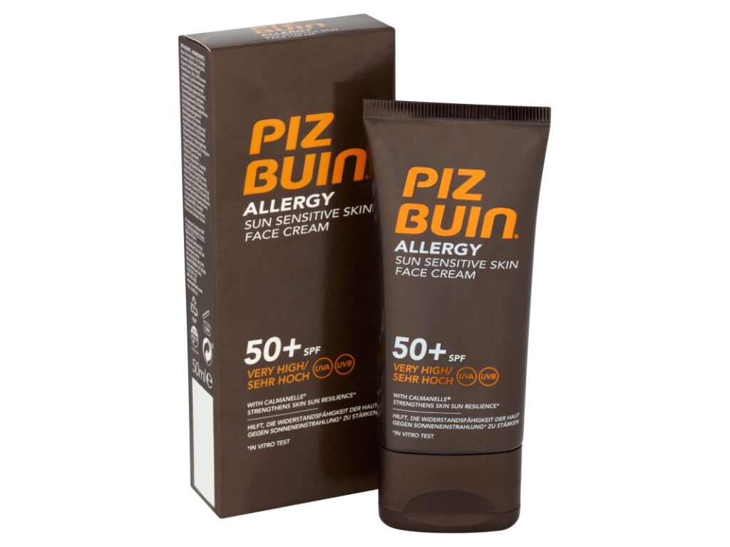 Piz Buin Allergy, Solcreme, Ansigt, Rør, Fugtende, 50 Ml, Voksne