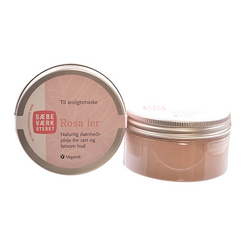 Sæbeværkstedet Rosa Ler til ansigtsmaske - 50 g.