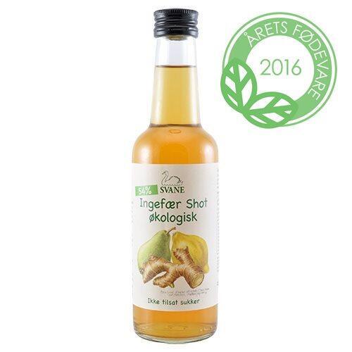 Svane Ingefær shot m pære & citron Ø, 250ml.