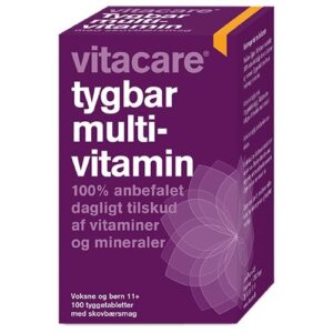 VitaCare Tygbar Multivitamin til voksne (11+), 100 tab / 109 g
