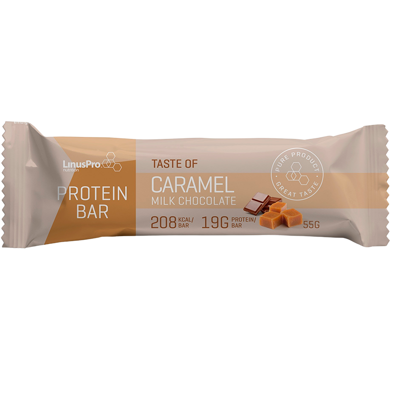 LinusPro Proteinbar Karamel & Mælkechokolade (55 g)
