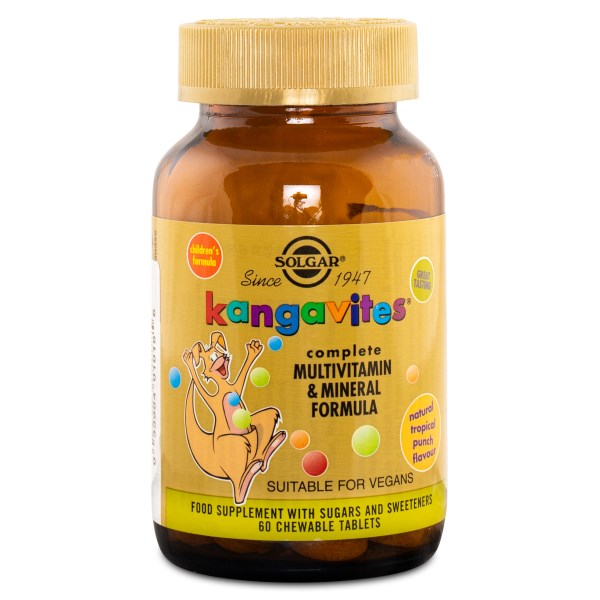Solgar Kangavites Multivitamin Børn, Tropical Punch, 60 tabl