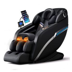 Massagestol 4D Pro+ Sort med Varmeterapi og Stemmekontrol - Model M9 Sort
