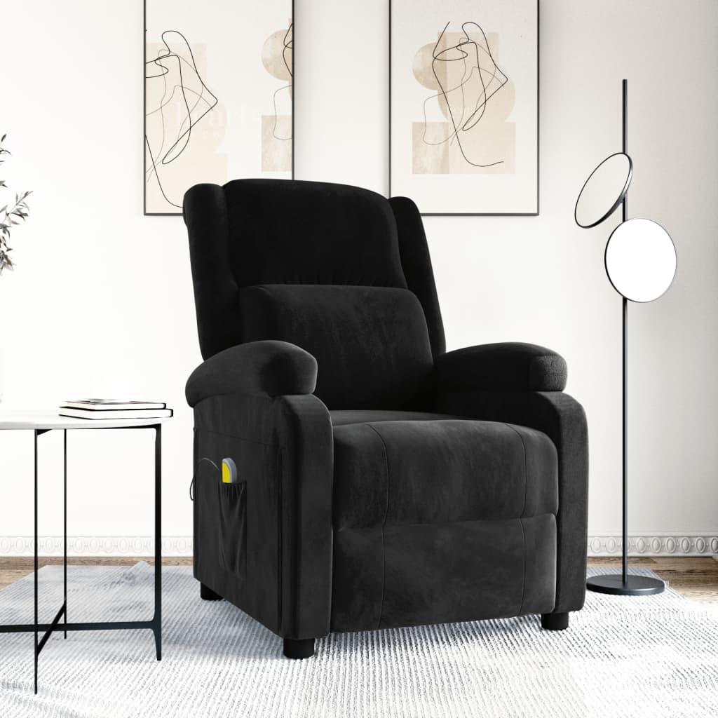Massagestol velour sort