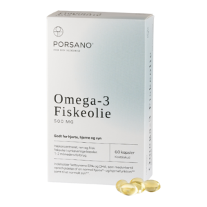 Porsano Omega-3 Fiskeolie (60 kaps)
