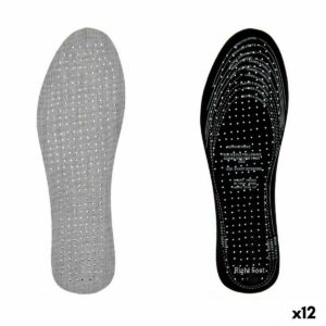 Skabeloner Extra Fresh - sorte/grå indlægssåler i bomuld/latex, 9,5 × 30 cm (12 stk)