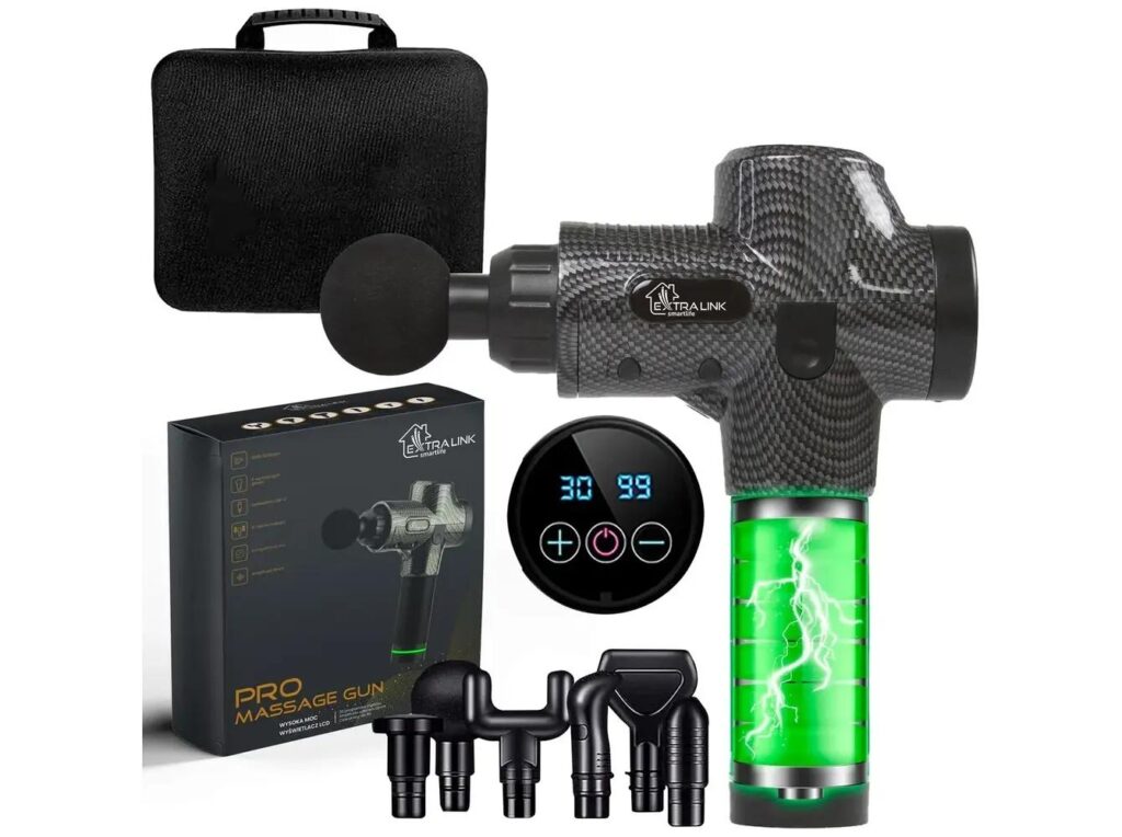 Massagepistol Extralink Pro trådløs, sort