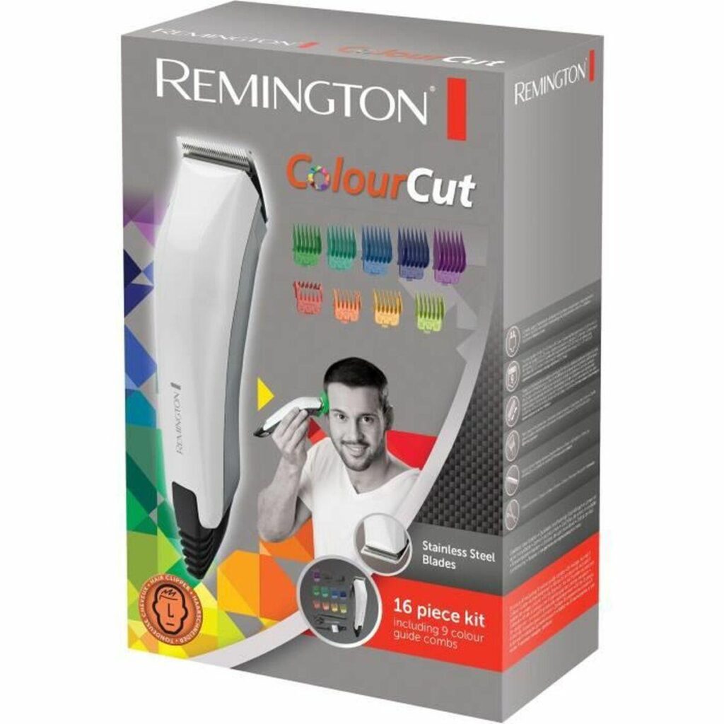 Remington Colour Cut HC5035 hårtrimmer med ledning - hvid