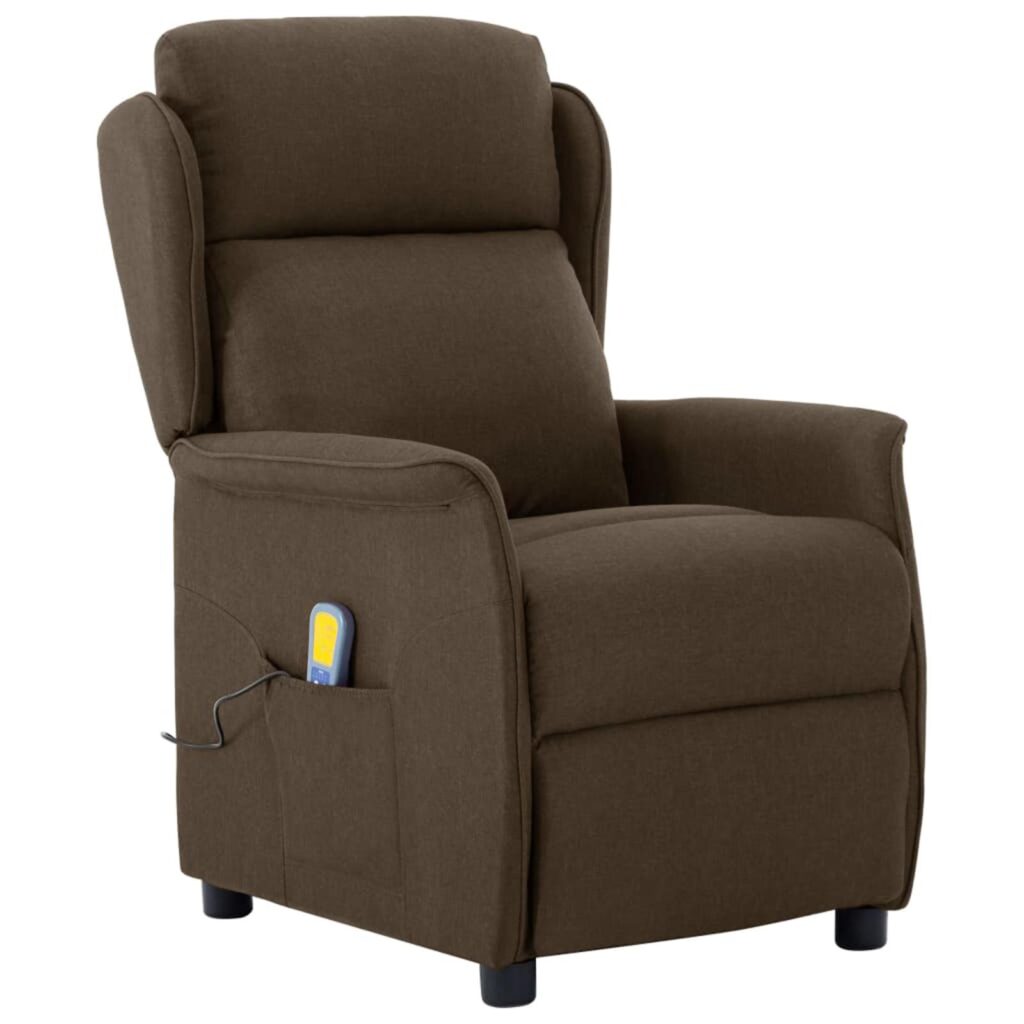 Massagestol med pude Brun 67.5 x 93.5 x 101.5 cm Stof og skum