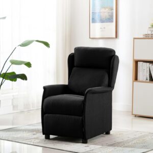 Massagestol med pude Sort 67.5 x 93.5 x 101.5 cm Stof