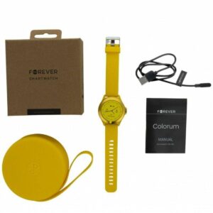 Smartwatch Forever CW-300 - gul smartwatch med pulsmåler