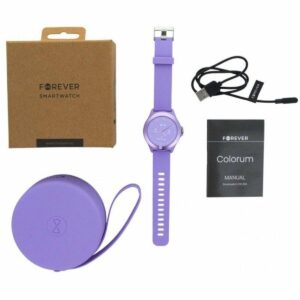 Smartwatch Forever CW-300 - lilla smartwatch med pulsmåler