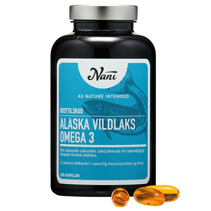 Nani - Alaska vildlaks omega-3 - 180 kapsler