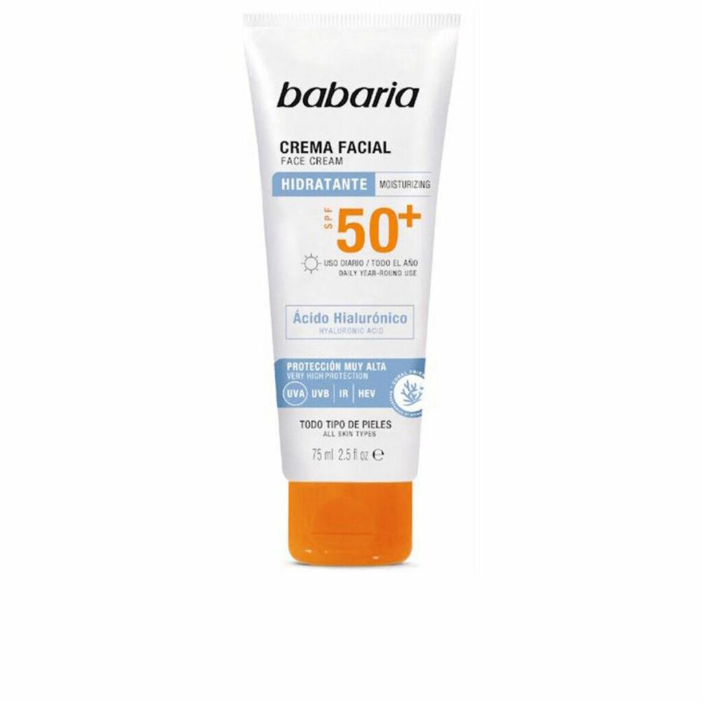 Solcreme ansigt SPF 50+ Babaria SOLAR 75 ml - tanforstærker