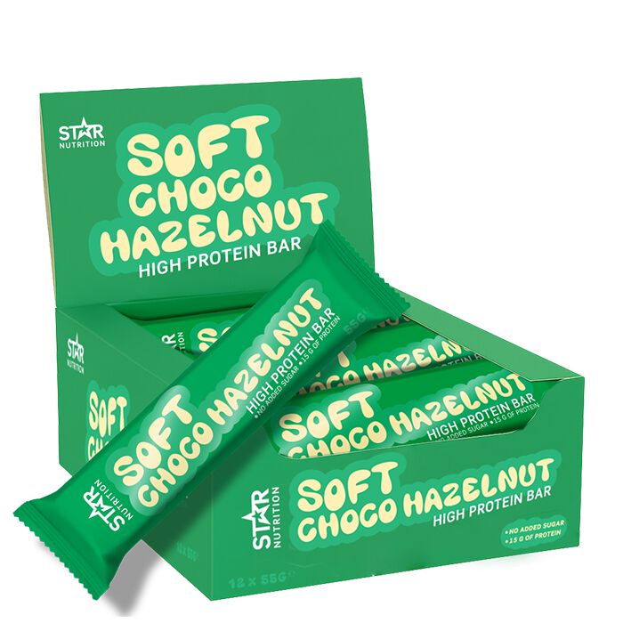 12 x Soft Proteinbar 55 g - Soft Choco Hazelnut